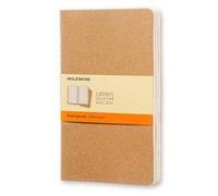 Quaderno Cahier Journal Moleskine large a righe beige. Kraft Brown. Set da 3