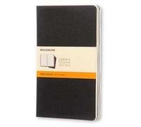 Quaderno Cahier Journal Moleskine large a righe nero. Black. Set da 3