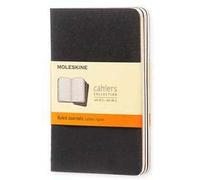 Quaderno Cahier Journal Moleskine pocket a righe nero. Black. Set da 3