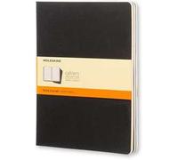 Quaderno Cahier Journal Moleskine XL a righe nero. Black. Set da 3