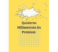 Quaderno Carta Millimetrata A4 Premium - 100 Pagine Quad Rule 4x4 per Matematica, Ingegneria e Disegno Tecnico: Griglia Professionale 0.25" per ... Standard con Carta di Alta Qualità Bianca