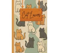 Quaderno Cat Lover a righe: blocco appunti con copertina a tema gatti