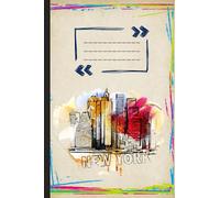 quaderno città: new york | 110 pagine a righe | formato piccolo 15 x 22 ideale per appunti e idee con copertina stilizzata a tema città | idea regalo