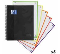 Quaderno con Anelli Oxford CLASSIC EUROPEANBOOK Nero A4 120 Fogli [5 Unità]