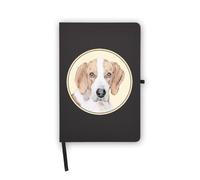 Quaderno con disegno di razza di cane americano Foxhound, pagine bianche, copertina in ecopelle, agenda, diario, quaderno di lavoro