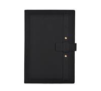 Quaderno con fibbia con inserto in rilievo con copertina opaca in pelle PU B5 (H