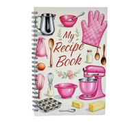 Quaderno con rilegatura a spirale per pianificare i pasti con liste della spesa perforate e design adatto al frigorifero, per case occupate