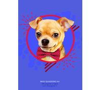 QUADERNO CUCCIOLO CHIHUAHUA | Quaderno A4 a righe con margine per scuole elementari | RIGATURA C | Maxi Quaderno con 108 pagine bianco e nero