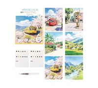 Quaderno da | 12 colori con quaderno portatile - Pennello per acquerelli - Per Schizzi Casa Scrivania Studio Scuola Università All'aperto Viaggio Auto Ceramica