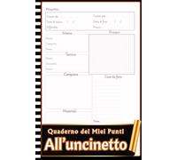 Quaderno dei Miei Punti All’uncinetto: Diario Dell’uncinetto | Quaderno Per Conservare Disegni E Creazioni Di Crochet | Schede Pronte Per I Tuoi Progetti