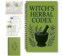 Quaderno dell'Erborista Incantato - Codice Erboristico della Strega, Diario di Apprendimento di Stregoneria ed Erboristeria per Principianti ed Esperti, Diario Botanico Vintage con Rilegatura (1PC)