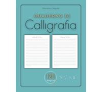 Quaderno di Calligrafia: 120 Pagine A4 Righe Larghe con Linea Tratteggiata in Mezzo per Scrittura a Mano, Hand Lettering, Appunti | Scuola, Ufficio, Tempo Libero