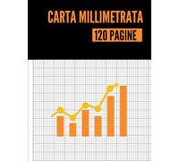 Quaderno di carta millimetrata: Libro grafico de 120 pagine per studenti di matematica e scienze Disegnare e rappresentare graficamente - A4 Griglia 1 mm.