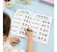 Quaderno di esercizi A5 per l'apprendimento dell'inglese per bambini piccoli, lettura di frasi, cerchia le immagini, cognizione di animali e trasporti, libro di attività di abbinamento, forniture scol