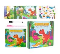 Quaderno Di Esercizi Di Acquerelli - Attività Di Artigianato Con Carta E Dinosauri | Libro Da Colorare Con Pennarelli Ad Acqua - Per Ragazzi Ragazze Studenti Bambini Artisti Principianti Giovani Scuol