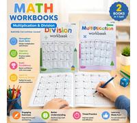Quaderno di esercizi di matematica, divisione lunga e moltiplicazione a 2 cifre, libro di pratica per l'apprendimento, operazioni matematiche, esercizio di pensiero per bambini, scuola primaria, compi