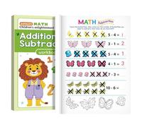 Quaderno di esercizi per giochi di matematica per bambini - Libro di attività educative interattive da 64 pagine con manipolazioni matematiche per l'apprendimento pratico, migliora il conteggio, l'add