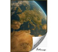 Quaderno di GEOGRAFIA A4 - Scuola Secondaria di Primo Grado - 100 pagine a RIGHE senza margine - Copertina dedicata alla materia - Carta bianca 90 g/m² - Pentharmonique