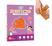 Quaderno di lavoro per l'apprendimento della geometria, libro di apprendimento della geometria 3D con corda da tirare, strumento educativo per attività didattiche per bambini, studenti, bambini