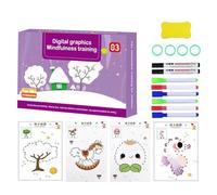 - Quaderno di lavoro, quaderno per tracciare lettere per bambini, riutilizzabile, per il controllo della penna, libro di allenamento con numeri dell'alfabeto per bambini in età prescolare, colore