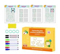 - Quaderno di lavoro, quaderno per tracciare lettere per bambini, riutilizzabile, per il controllo della penna, libro di allenamento con numeri dell'alfabeto per bambini in età prescolare, colore
