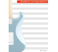 Quaderno di Musica Pentagrammato: 100 pagine | Copertina flessibile | A4: 10 righi per pagina, con inserto box accordi e tablature