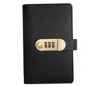 Quaderno di soldi per risparmiare contanti, raccoglitore di buste di contanti in pelle con blocco password sicuro per budget e monitoraggio delle spese, nero, libretto di sfida per il risparmio di bu