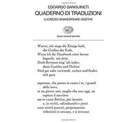 Quaderno di traduzioni: Lucrezio - Shakespeare - Goethe