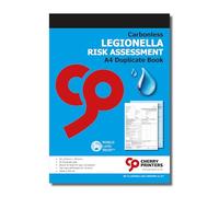 Quaderno di valutazione dei rischi per legionella ciliegia, formato A4, 50 set duplicati, moduli senza carbone, controlli di sicurezza del sistema di acqua calda e fredda, copia superiore perforata