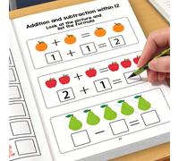 Quaderno digitale da 64 pagine con esercizi a completare, motivi di animali della foresta e , frutta e piante, facile da identificare per genitori e insegnanti. Perfetto per i bambini per imparare i n