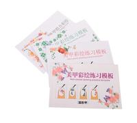 Quaderno Esercizi Nail Art 4 Pezzi in Carta, Pagine Multi-strato | Apprendimento per Principianti, Training in Negozio e Consolidamento Quotidiano, Idee e Pratica Creativa