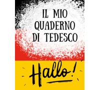 QUADERNO IN NERO A RIGHE ALTERNATE LILLA PER IPOVEDENTI (TEDESCO): Formato A4-Linee nere ad alto contrasto-alternanza di righe bianche e lilla di 9 ... personalizzata per il quaderno di tedesco