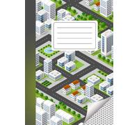 Quaderno isometrico: Fogli isometrici per disegno 3D | Griglia isometrica a triangolo - 5 mm - Formato A4 | Carta da disegno in prospettiva | Città Verde