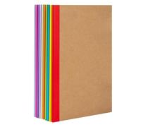 Quaderno Kraft A5 Taccuini Notebook, Blocchi appunti per Viaggiatori Diari, 10 Colori Carta A Righe Fogli Bianchi 30 Fogli/60 Pagine per Ufficio