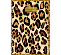 Quaderno Leopardato a quadretti 5 mm: Senza margine, Taccuino A4, 100 pagine, Cover lucida design Leopardato