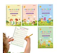 Quaderno Magico - Libro di Esercizi con Solchi | Tracciante per Scuola Materna | Attività per Lettere Numeri Disegno e Pratica della Calligrafia perr Bambini