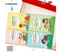Quaderno magico per bambini, quaderno magico scanalato per esercitazione, calligrafia riutilizzabile, 1 set per tracciare lettere, età 3-8 anni, imparare a scrivere scuola materna ufficio