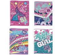 QUADERNO Maxi A4 10 PEZZI quadernone SEVEN SJ GIRL - fantasie assortite RIGATURA A QUADRI 10 MM - Quadri 1 centimetro - max q.ty + 30% fogli - marca Seven