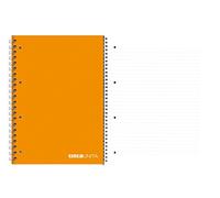 QUADERNO MAXI SPIRALE RIGHE CON FORI TINTA UNITA