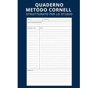 Quaderno Metodo Cornell: Quadernone A4 Maxi da 120 Pagine per Appunti, Esami e Concorsi | Sistema Cornell a Griglia per Schemi, Riassunti e Active Recall