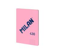 Quaderno Incollato Milano Formato A4 con Griglia 5x5mm - 48 Fogli da 95 gr/mq - Microperforato - Copertina Morbida - Colore Rosa