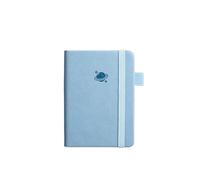 Quaderno Mini quaderno tascabile A7 in pelle fatto a mano, 100 fogli, blocco note, diario di viaggio portatile, pianificatore, agenda, forniture for ufficio e scuola Kawaii(Light blue)