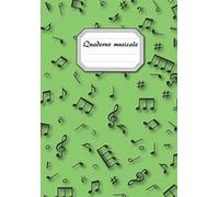Quaderno musicale con pagine a righe e pagine con pentagrammi e riga per i testi alternati | Manoscritto per musicisti, scuole di musica, studenti di teoria musicale | Edición en italiano