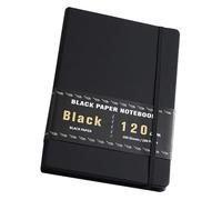 Quaderno Nero Copertina Rigida A5, 200 Pagine per Schizzi