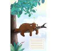 Quaderno Orso Chiotto formato maxi A4 (210 × 297 mm) quadrettatura 4F 4mm con margine. Ideale per la quarta e quinta classe della Scuola Primaria. 80 pagine per scrittura a mano libera per bambini.