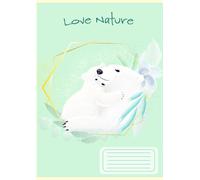 Quaderno Orso Chiotto formato maxi A4 (210 × 297 mm) quadrettatura 4F 4mm con margine. Ideale per la quarta e quinta classe della Scuola Primaria. 80 pagine per scrittura a mano libera per bambini.