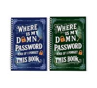 Quaderno Password Spiral, 2 Password Keeper Book, Diario Passwords Internet, Indirizzo Sito Web, Login, Divertente Pagina Indice Intelligente Per Adulti, Adolescenti, Studenti E Anziani