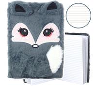 Quaderno peluche con volpe grigio A5 80 fogli