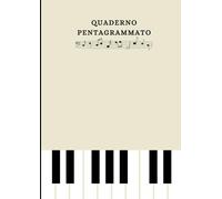 Quaderno pentagrammato: 100 pagine numerate, formato A4, idea regalo per musicisti