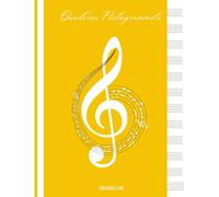 Quaderno Pentagrammato: 100 pagine per scrivere le tue note in modo semplice e ordinato. Indice personalizzabile, 12 pentagrammi / righi musicali per ... (Quaderno di musica - Idea Regalo - Giallo)